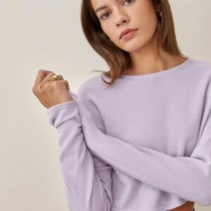 NWT Reformation Aidan Cropped Cashmere Sweater